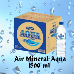 Aqua 1.5L Air Mineral Pegunungan, Kemasan Botol